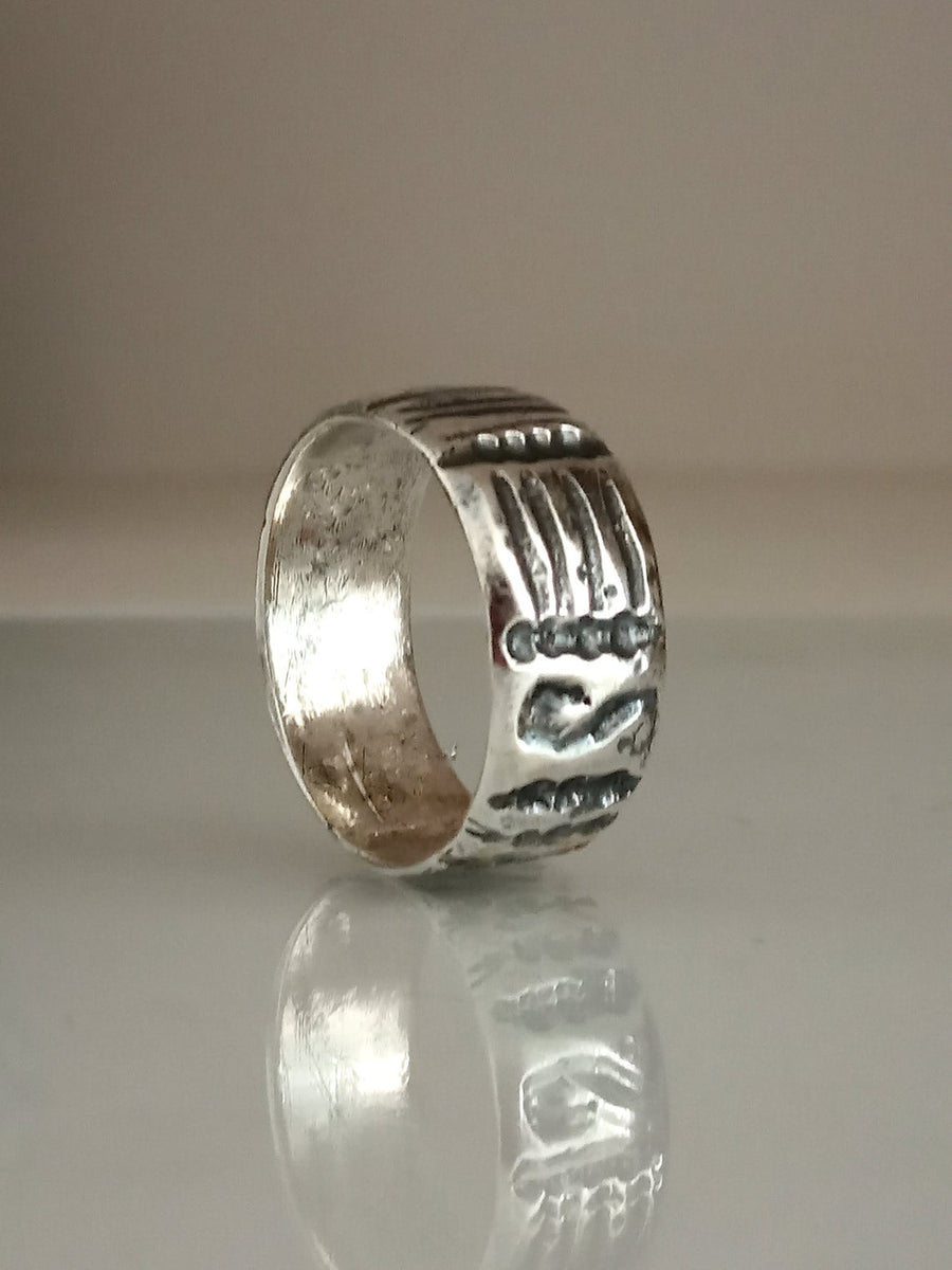 Sterling Band Ring,Wide Band,Wide Silver Ring,Sterling Silver Ring,Hammered Band,Textured Hammered,Bohemian Silver,For Him