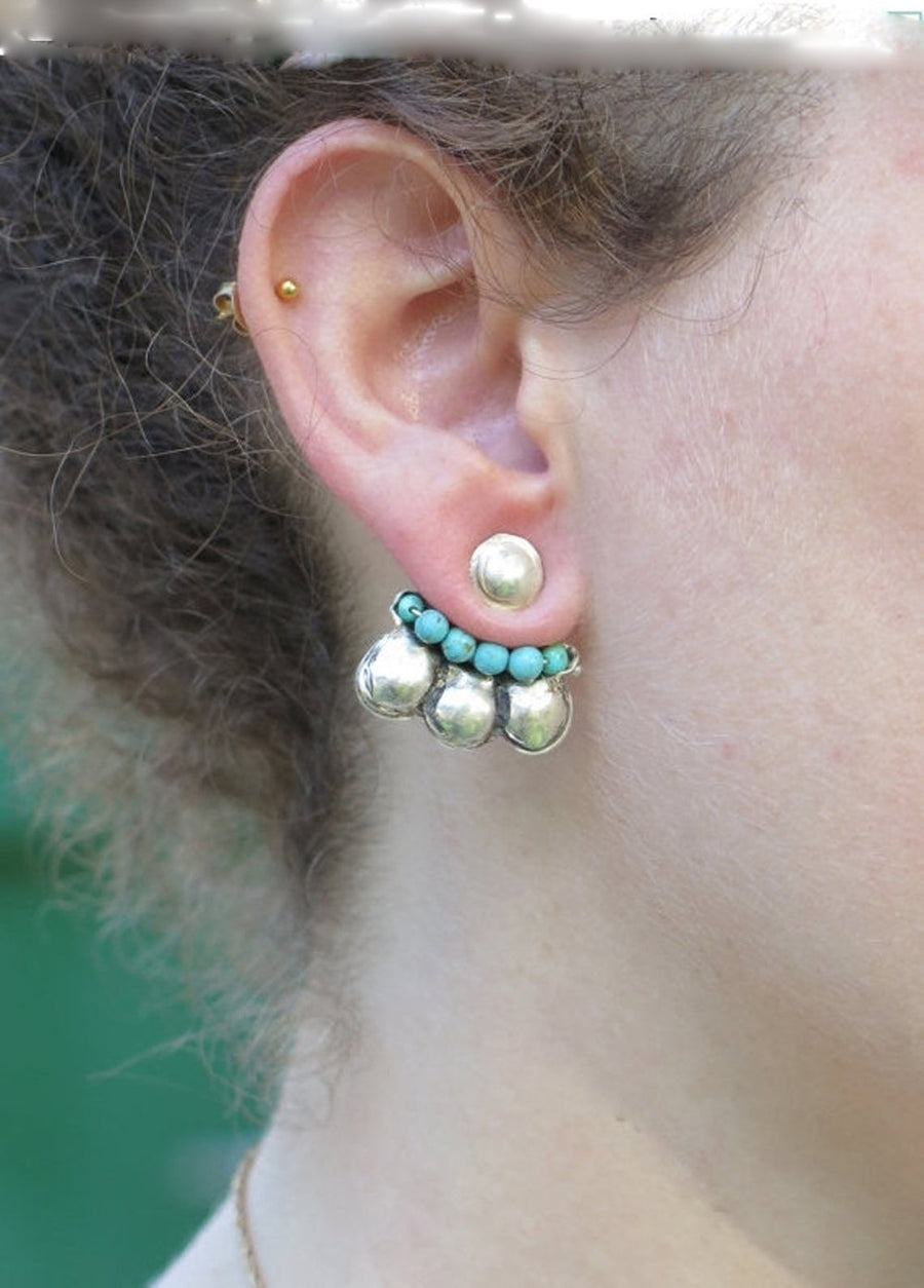 Turquoise Sterling Ear Cuffs