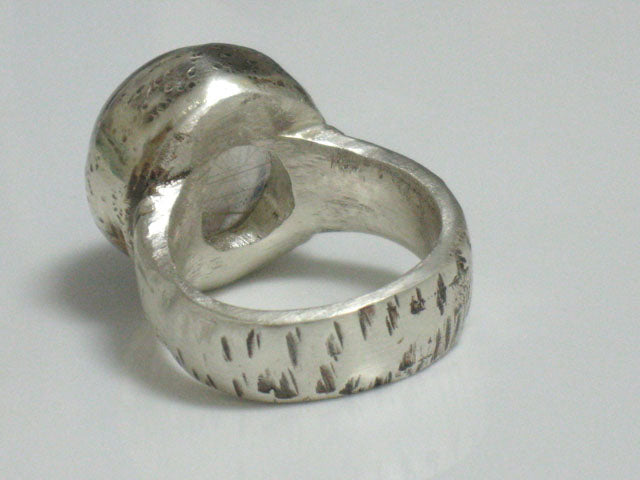 Rutilated Quartz and Sterling Silver Ring