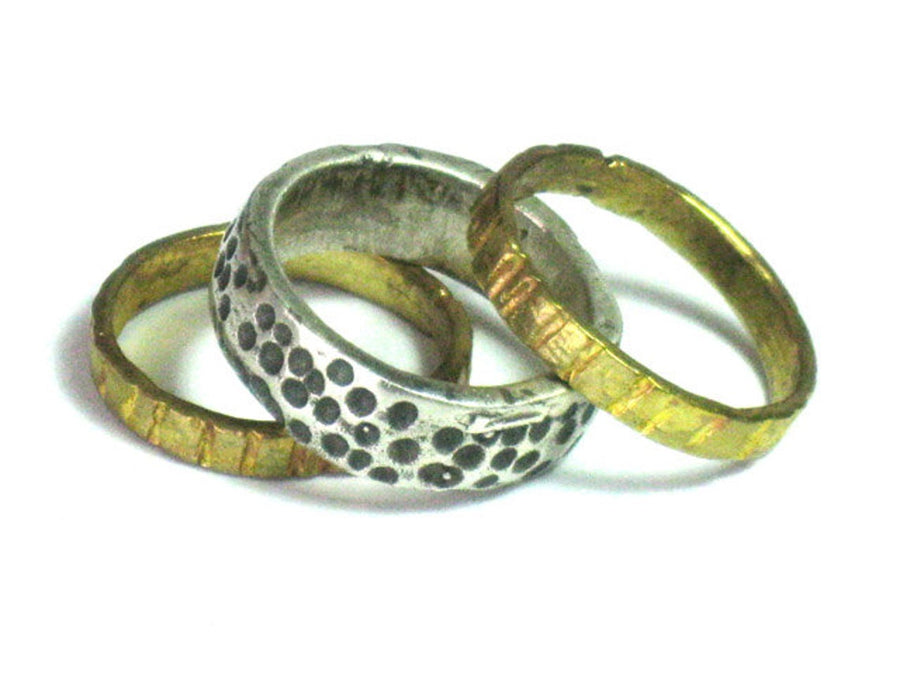 Silver Gold filled Ring Stacking Collection