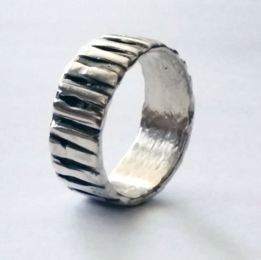 Unique Artisan Silver Ring Band