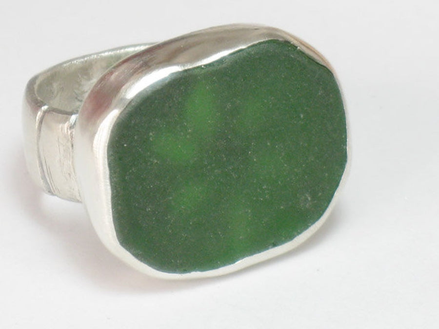 Two Tones Sea Glass Ring