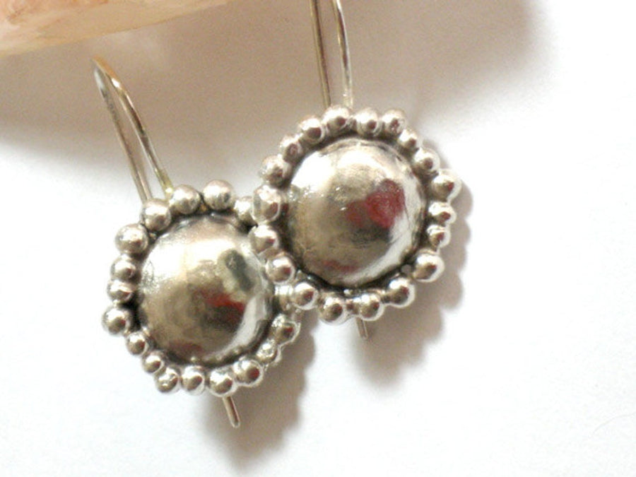 Small Handmade Dangle Silver Earrings.