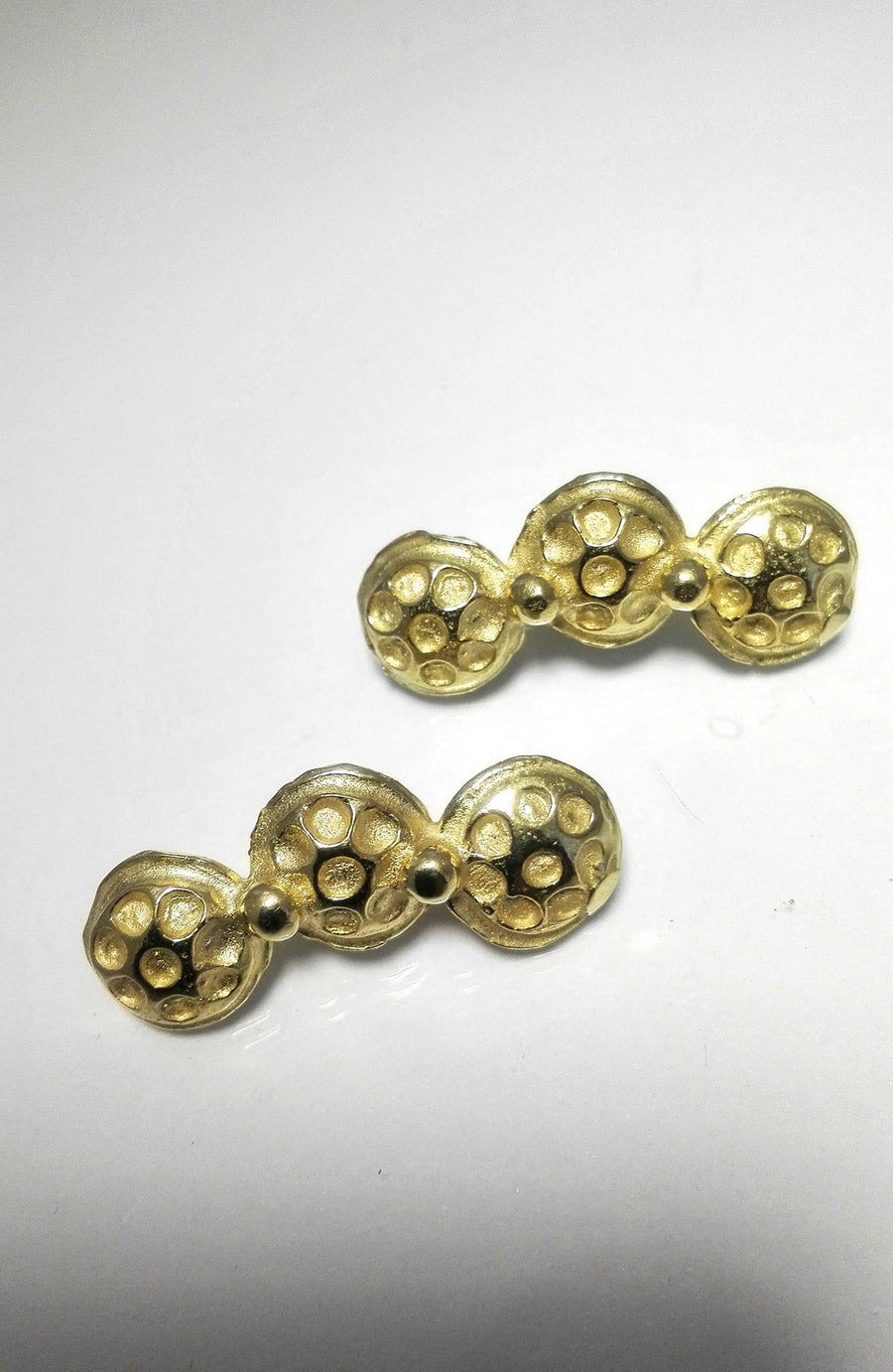Gold Ear Climber Pin Earrings