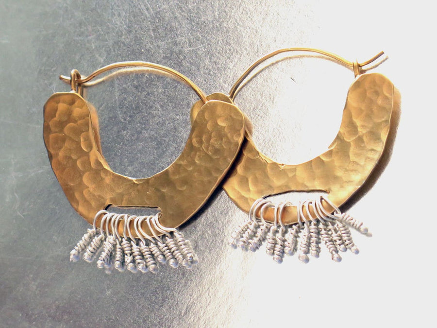 Silver Gold Bohemian Earring Hoops.