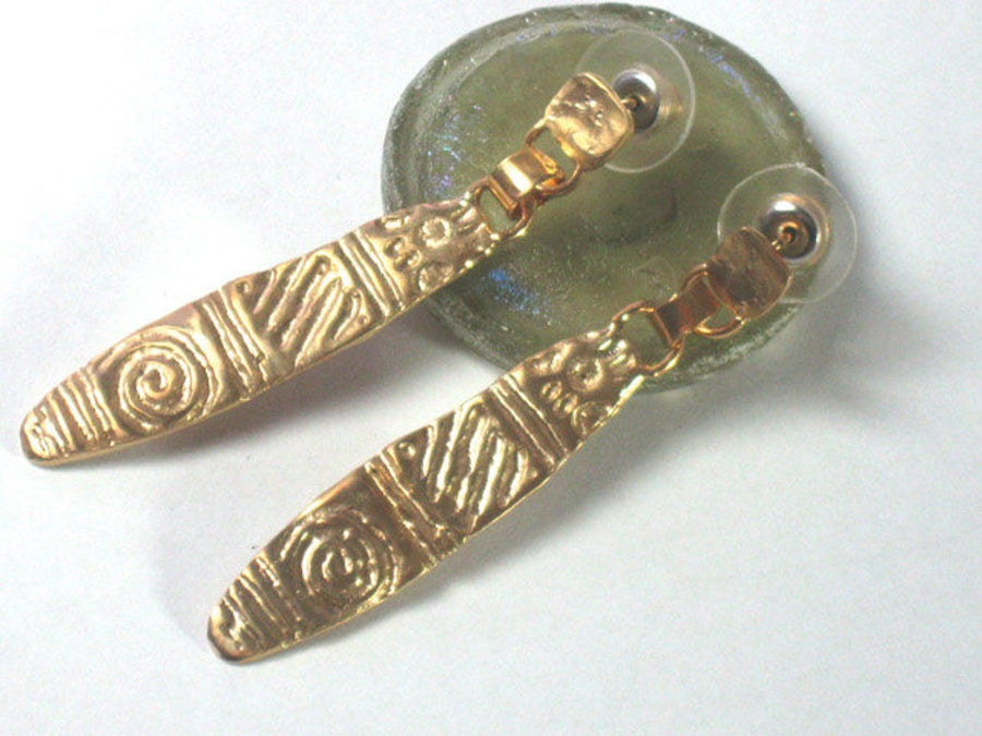 Tribal Unique Dangle Earrings Tribal Jewelry Statement Dangling Earrings Long Gold Dangles Statement Ethnic Earrings Long Boho Earrings
