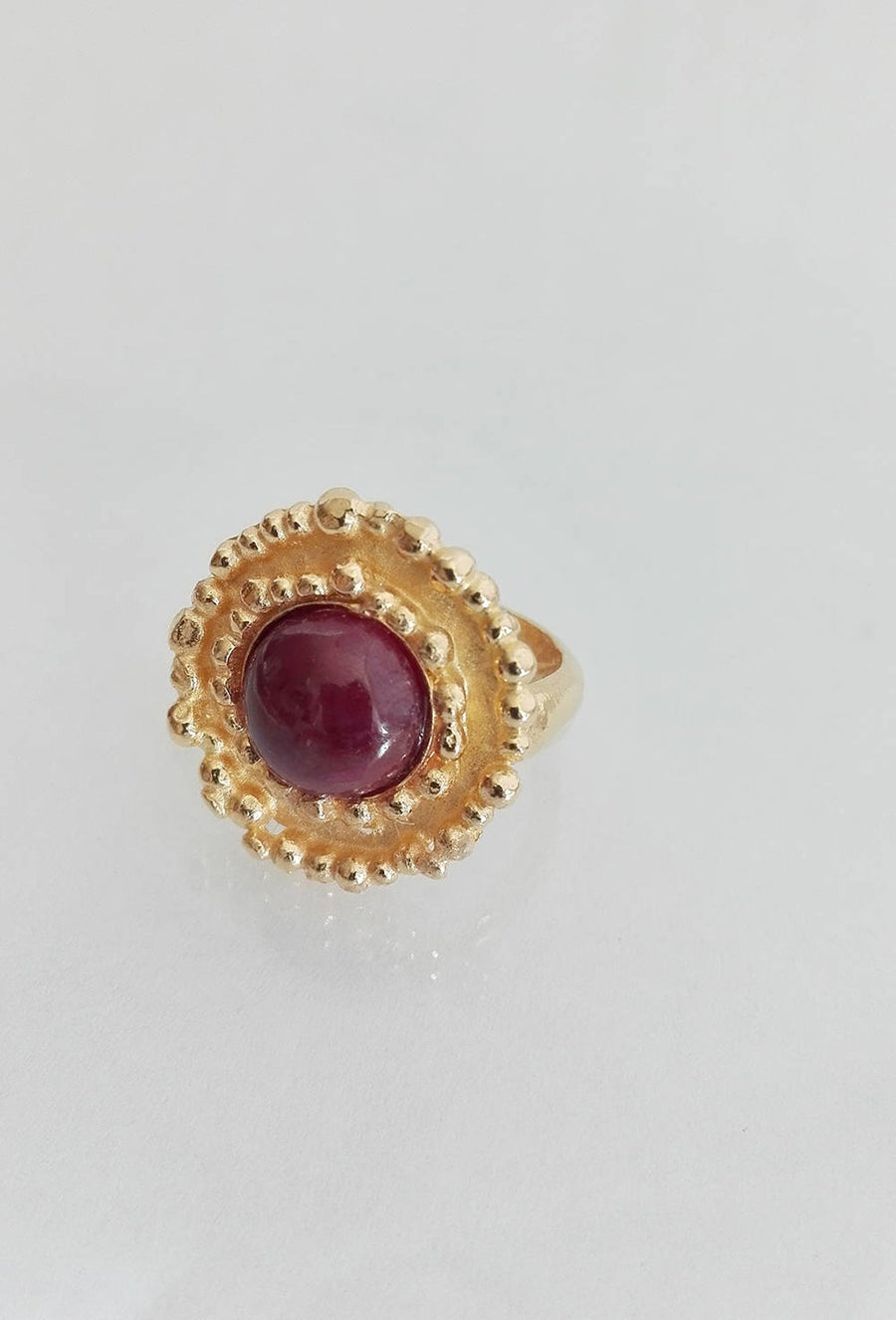 Round Ruby Gold Ring