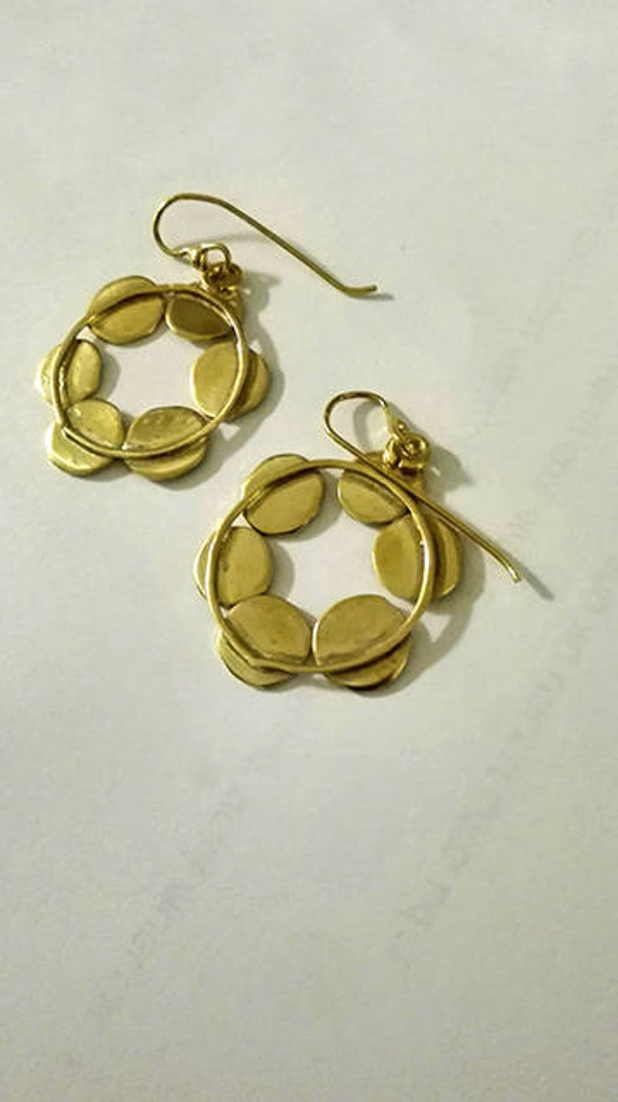Circle Gold Earrings,Gold Geometric Earrings,Modern Geometric Dangles,Statement Dangles,Flat Earrings,Statement Earrings,Mother's Day Gift