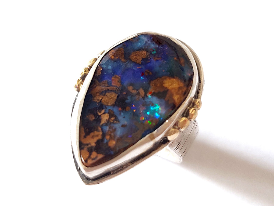 Statement Boulder Opal Ring