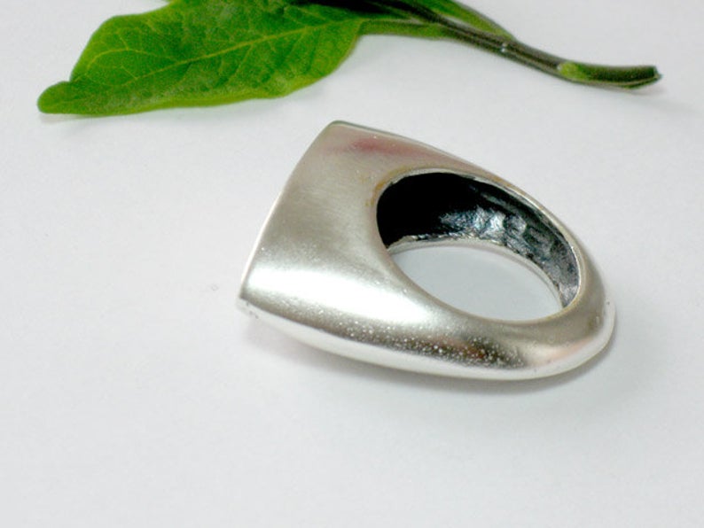Minimalist Small Finger Silver Eye ring