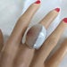 Large Unusual AGate Stone and Silver Ring
