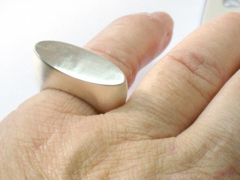 Minimalist Small Finger Silver Eye ring