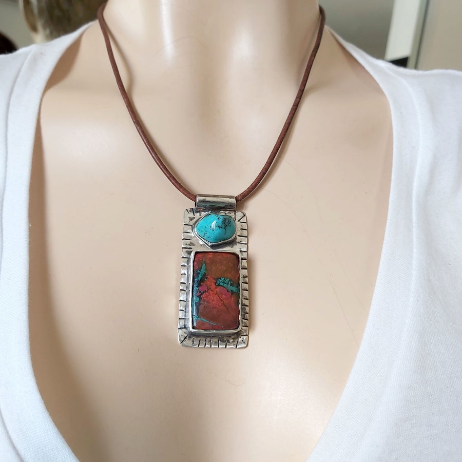 Sonorasunrise and Turquuoise necklace /riorita-jewelry