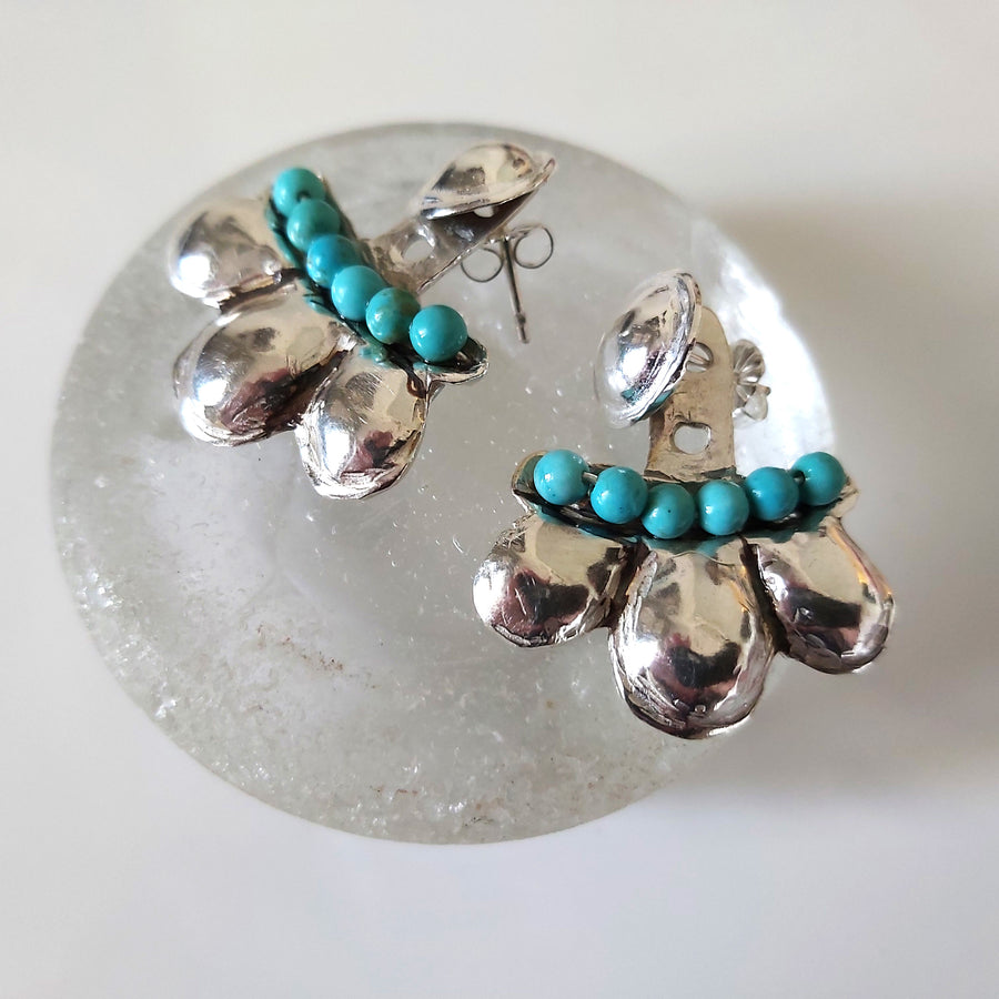 Turquoise Sterling Ear Cuffs